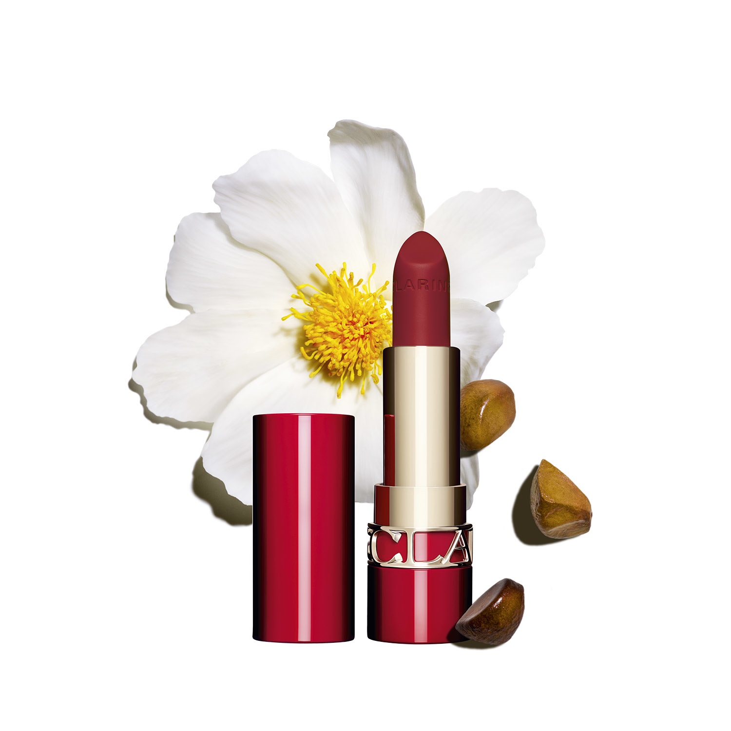 Clarins Joli Rouge Velvet Mat 754V Deep Red 3.5g - Rossetto Opaco Idratante