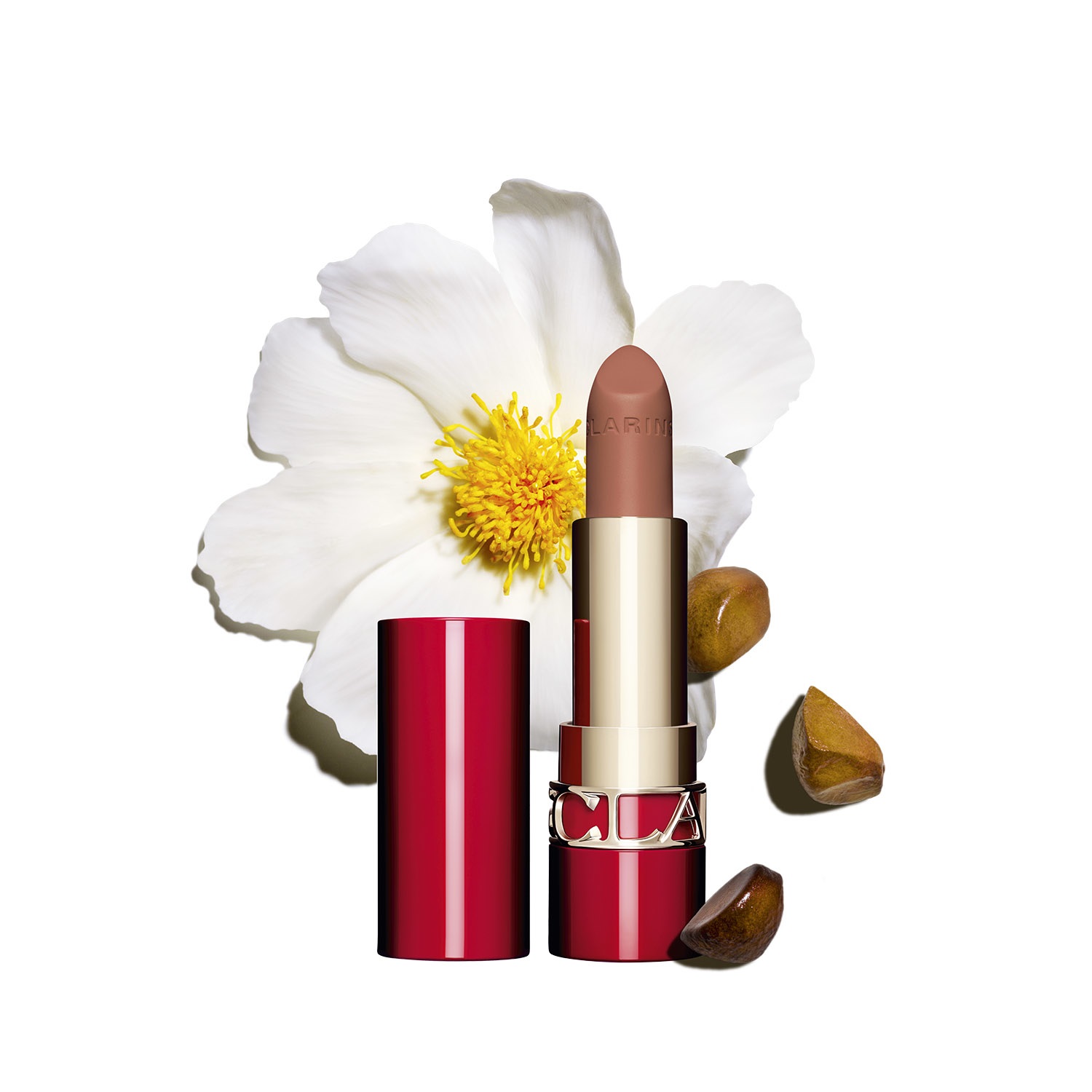 Clarins Joli Rouge Velvet Mat Rossetto Opaco 783V Almond Nude 3.5g - Formula Trattamento e Lunga Tenuta