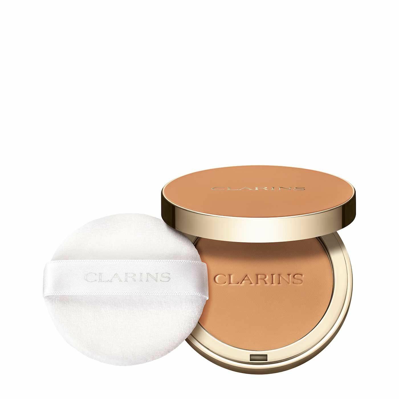 Clarins Ever Matte Compact Powder - Cipria compatta opacizzante colorata 05 Medium Deep - 10 g, arricchita con estratto di latte di pesco