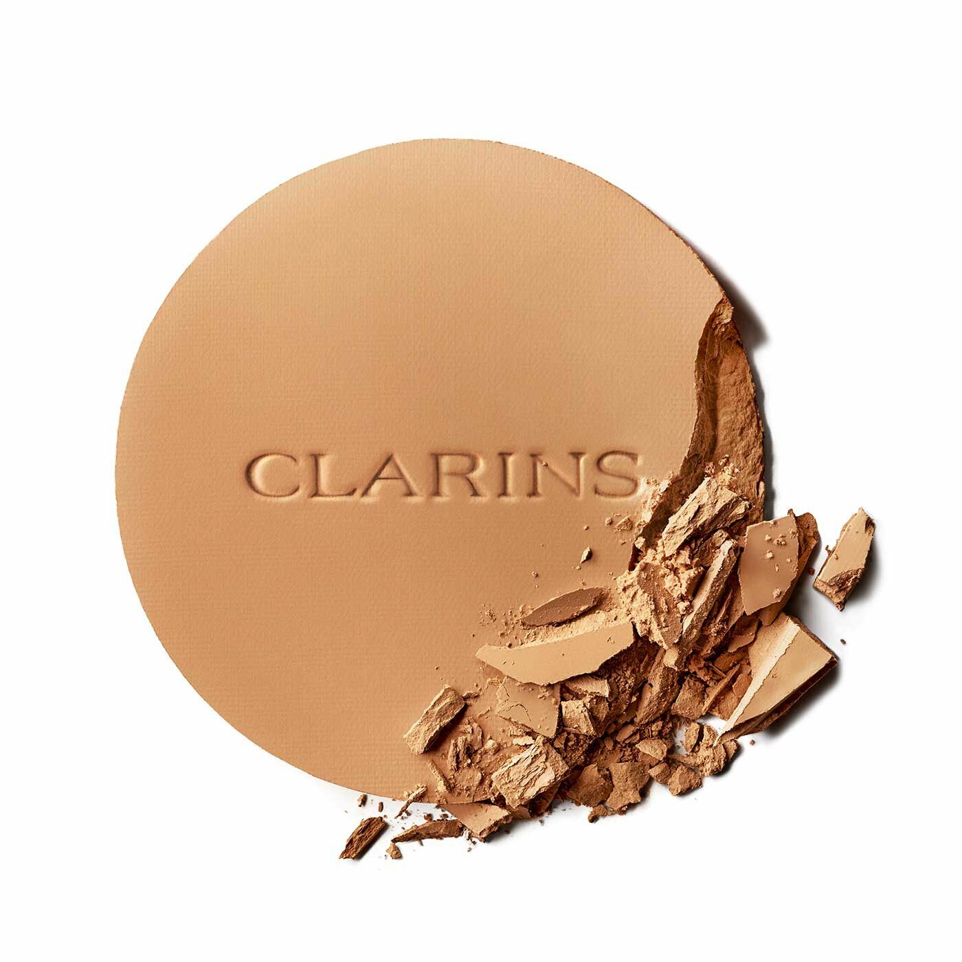 Clarins Ever Matte Compact Powder - Cipria compatta opacizzante colorata 05 Medium Deep - 10 g, arricchita con estratto di latte di pesco