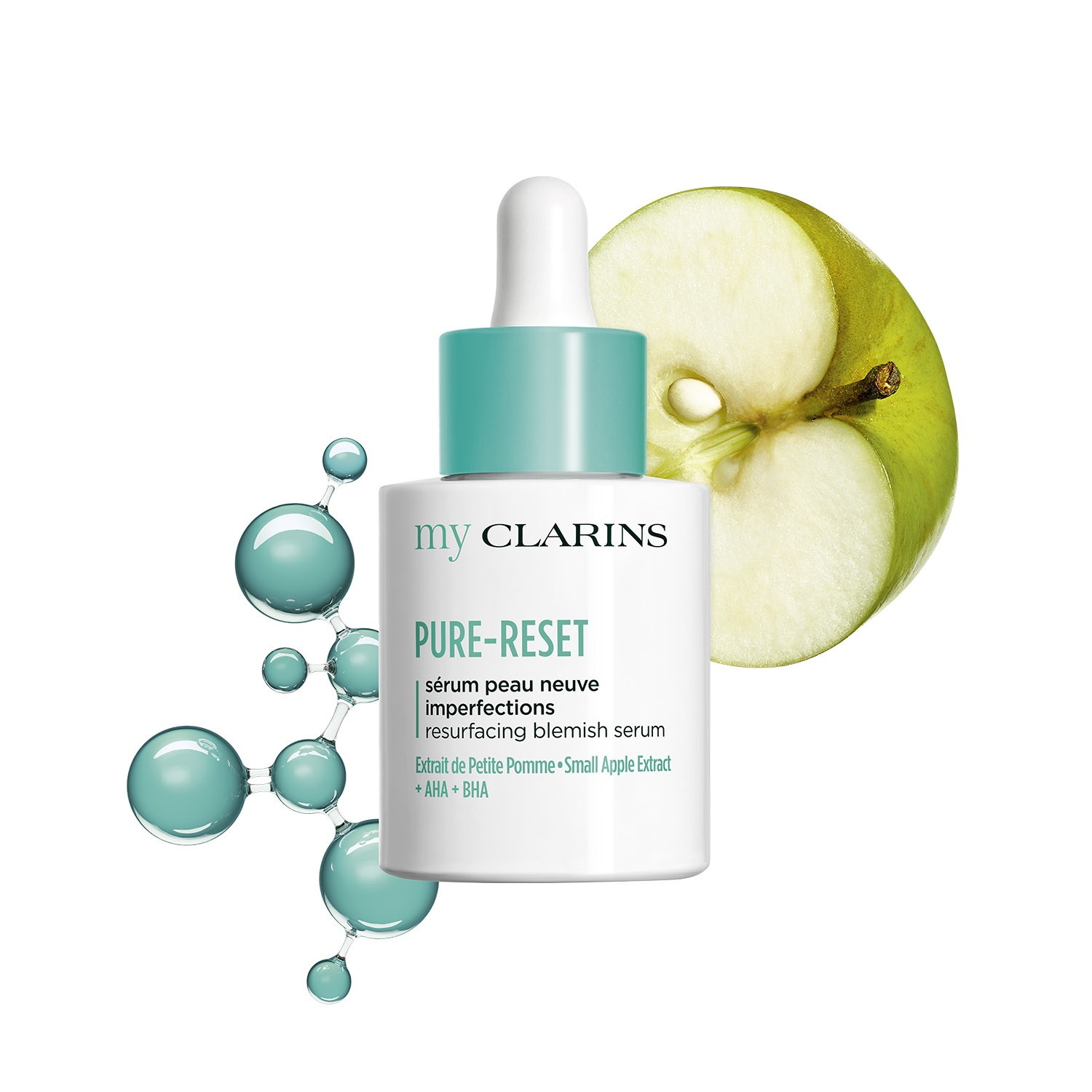 Clarins Pure-Reset Siero Anti-imperfezioni Rinnovatore 30ml - Ideale per Pelle Giovane e Grassa, Effetto Rigenerante Immediato