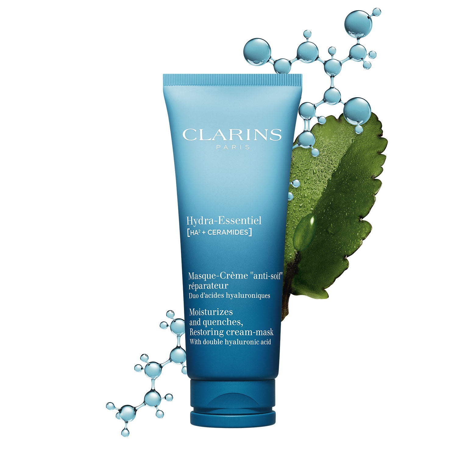 Clarins Hydra-Essentiel [HA²] Maschera-Crema Idratante Rinfrescante 75ml - Con Acido Ialuronico e Ceramidi