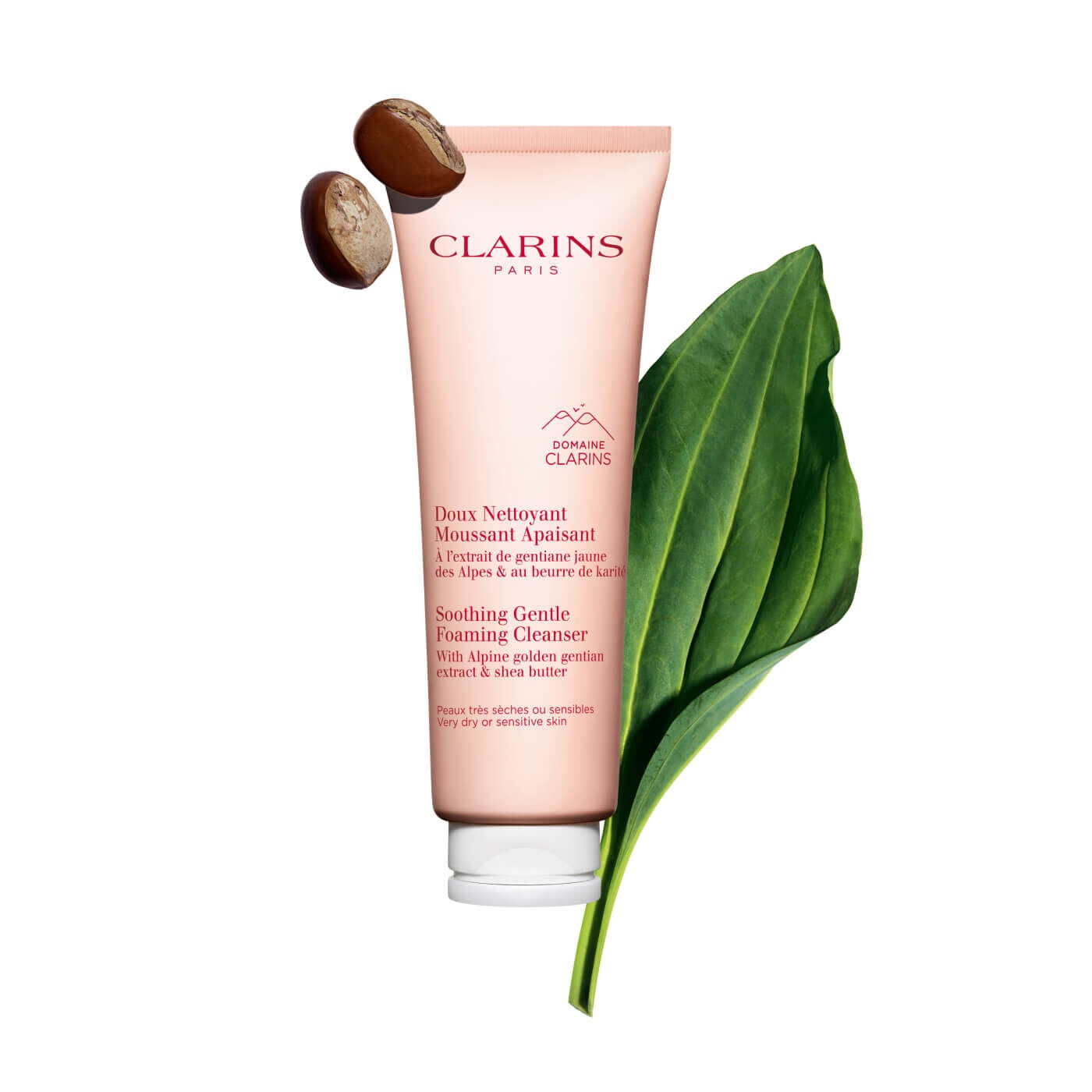 Clarins Soothing Gentle Foaming Cleanser - Detergente Schiumogeno Lenitivo per Pelle Secca e Sensibile, 125 ml