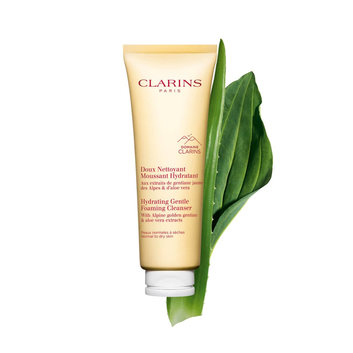 Clarins Hydrating Gentle Foaming Cleanser - Detergente Schiumogeno Idratante per Pelle Normale e Secca, 125 ml