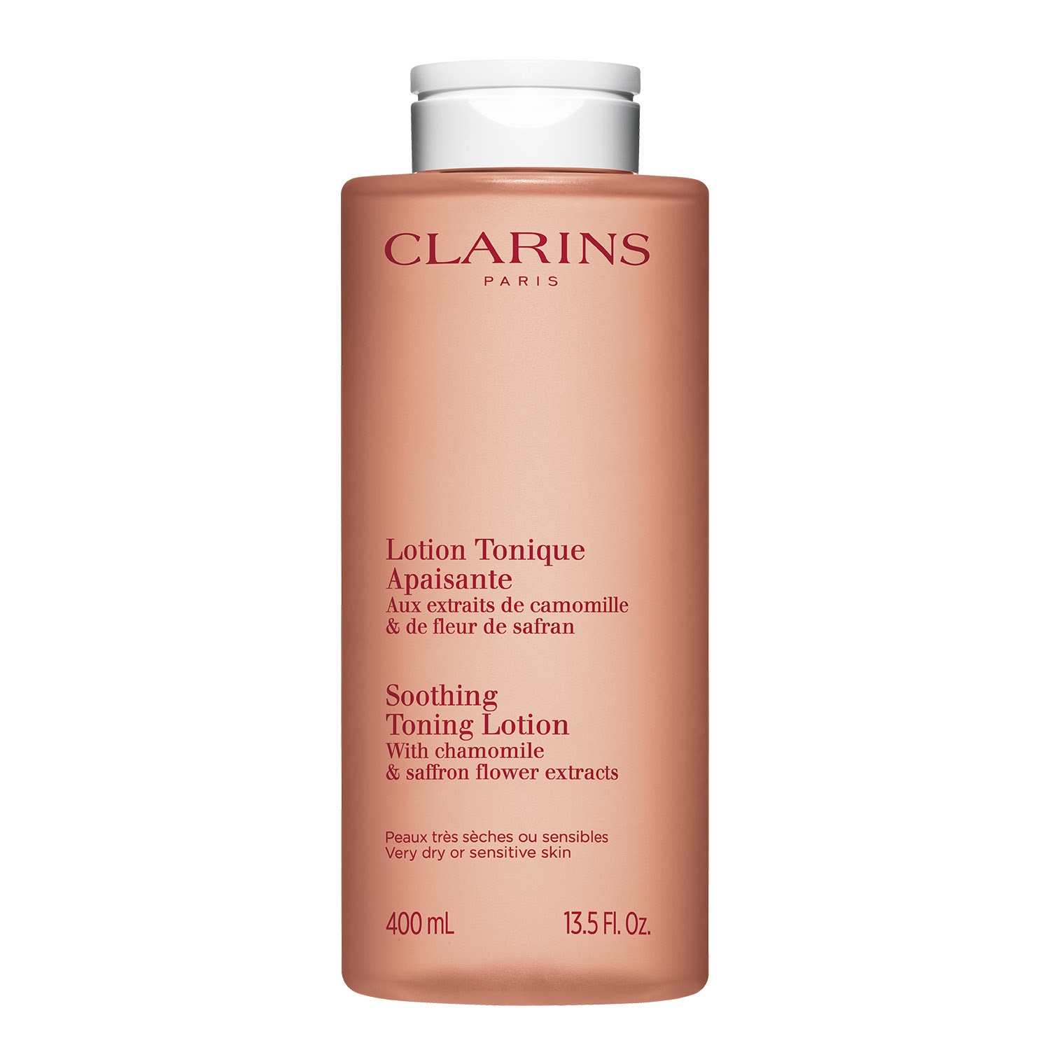 Clarins Lotion Tonique Apaisante 400ml - Tonico Viso Lenitivo senza Alcool con Camomilla ed Echinacea