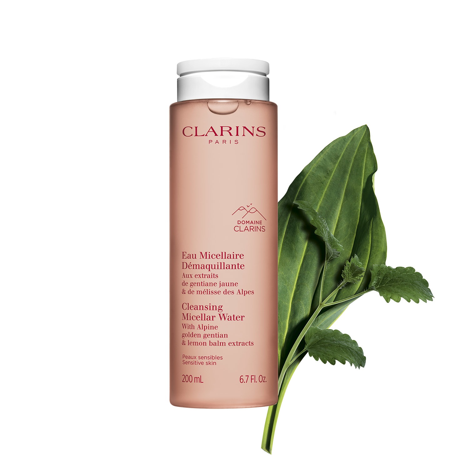 Clarins Eau Micellaire Démaquillante 200 ml - Acqua Micellare Detergente Struccante con Genziana e Melissa