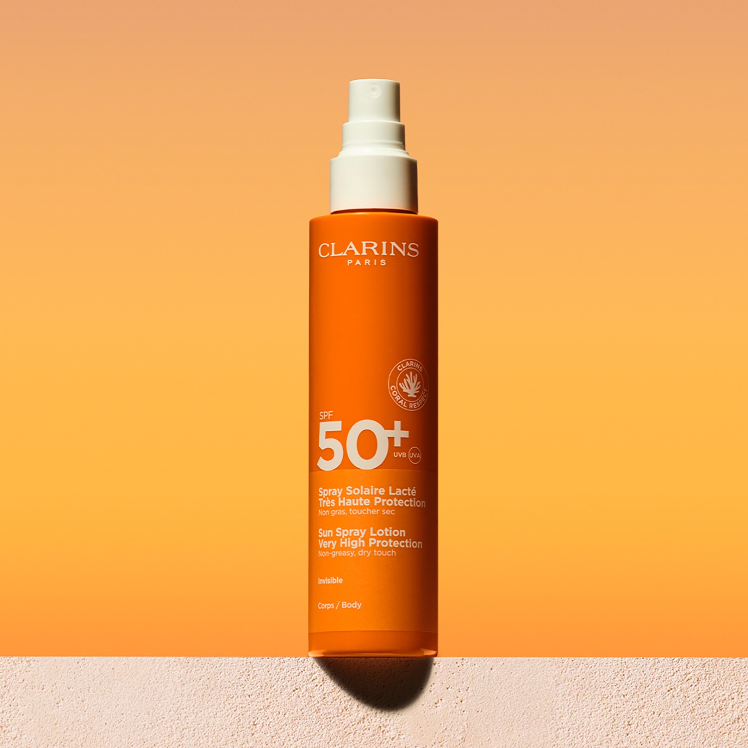 CLARINS Spray Solaire Lacté Protezione Molto Alta SPF 50 - Latte Solare Spray Corpo 150 ml