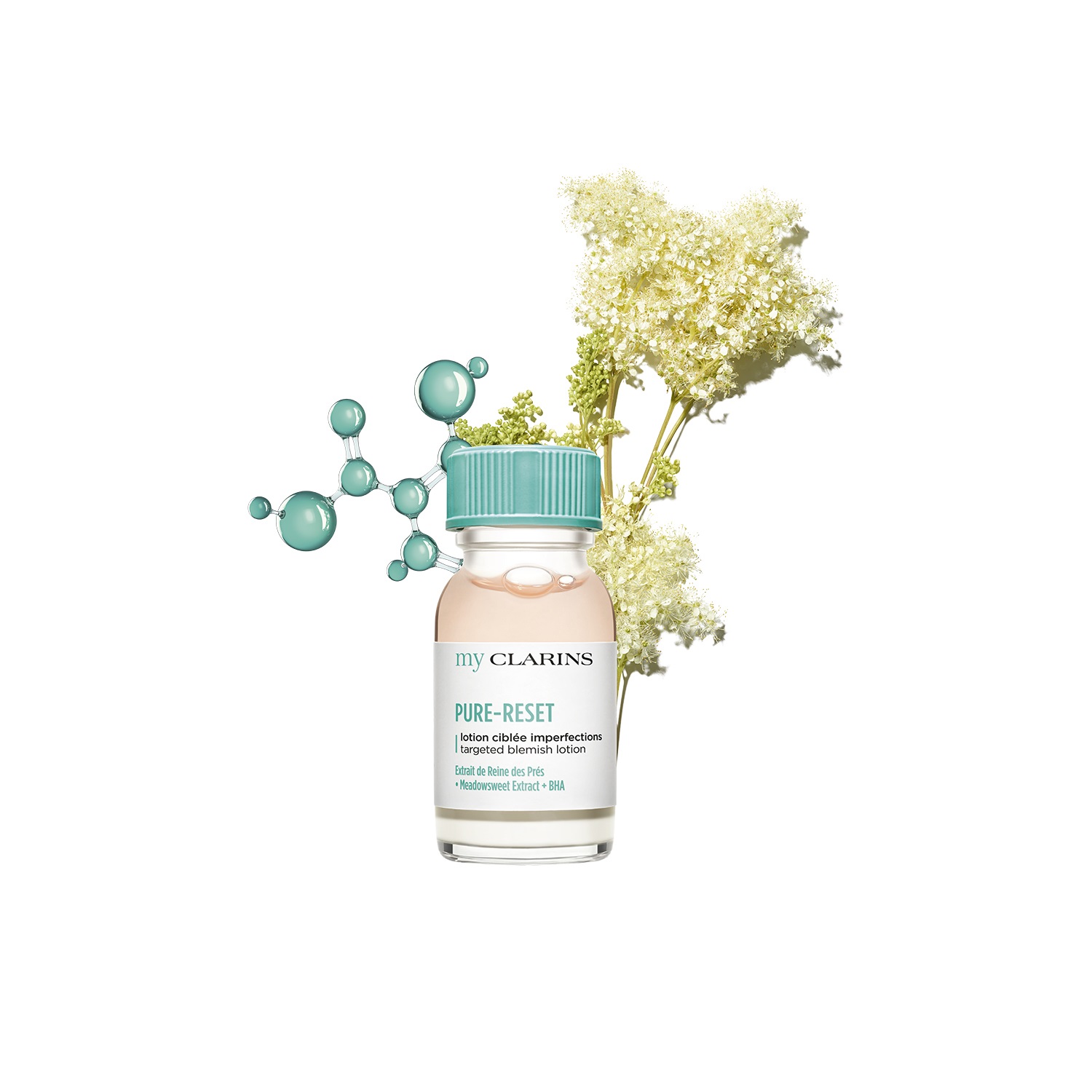 Clarins My Clarins Pure-Reset Trattamento Mirato Anti-Imperfezioni 13 ml - Lozione purificante con estratto di regina dei prati