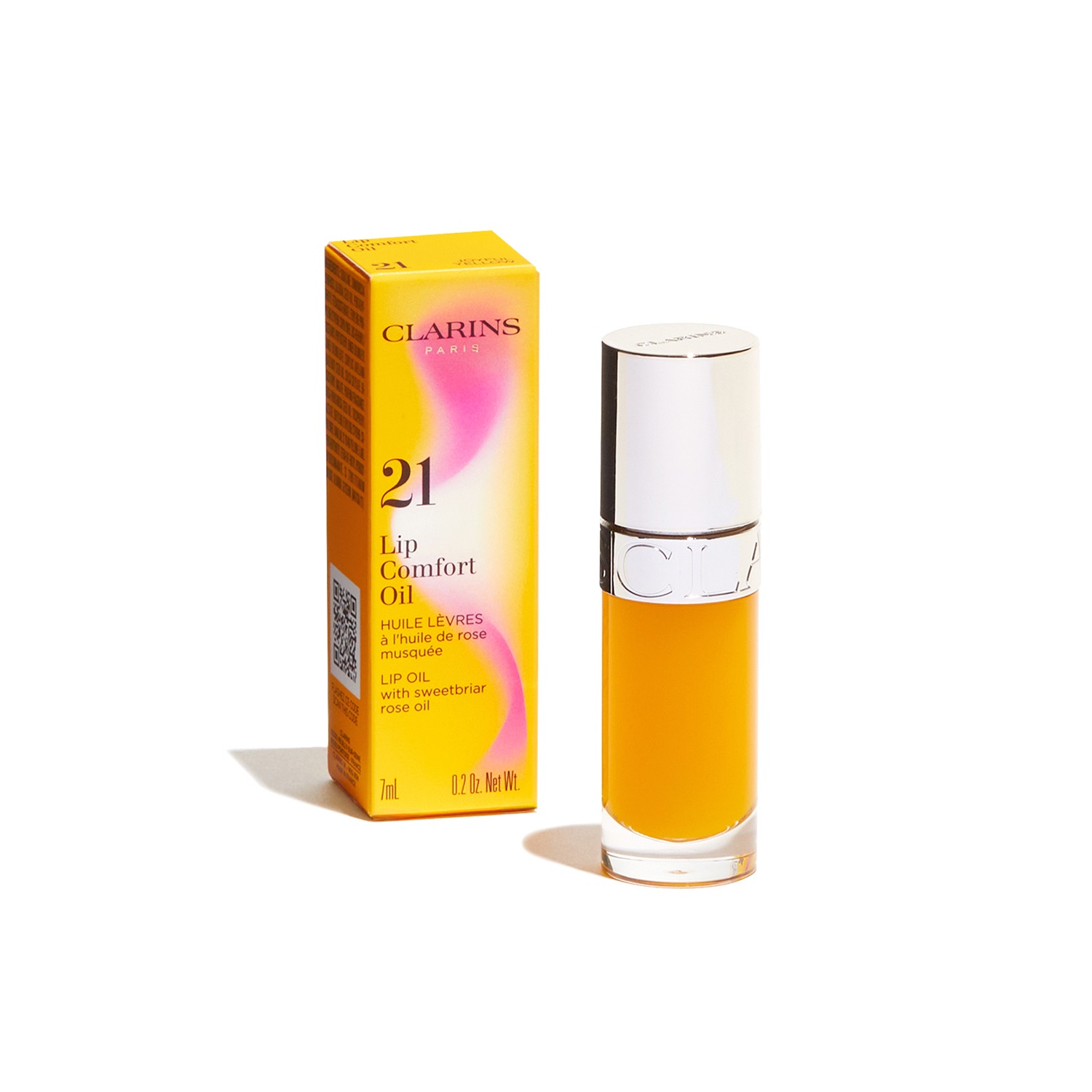 Clarins Lip Comfort Oil Power of Colours 21 Joyful Yellow 7ml - Protettivo, Illuminante, Idratante, Nutriente
