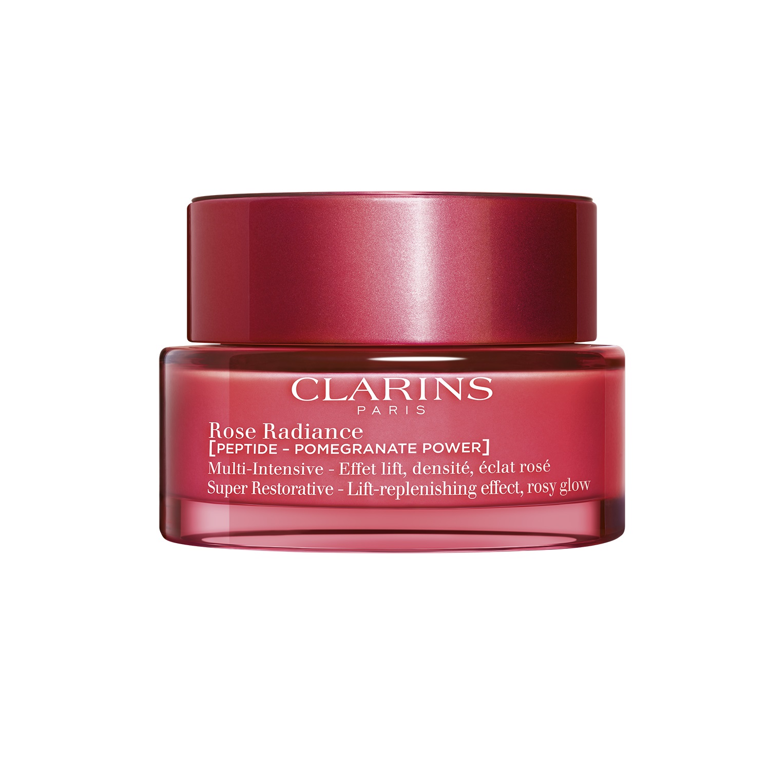 Clarins Rose Radiance Multi-Intensive Crema Viso Rimpolpante 50ml - Trattamento Giorno Illuminante e Anti-Età con Peptide e Pomegranate Power