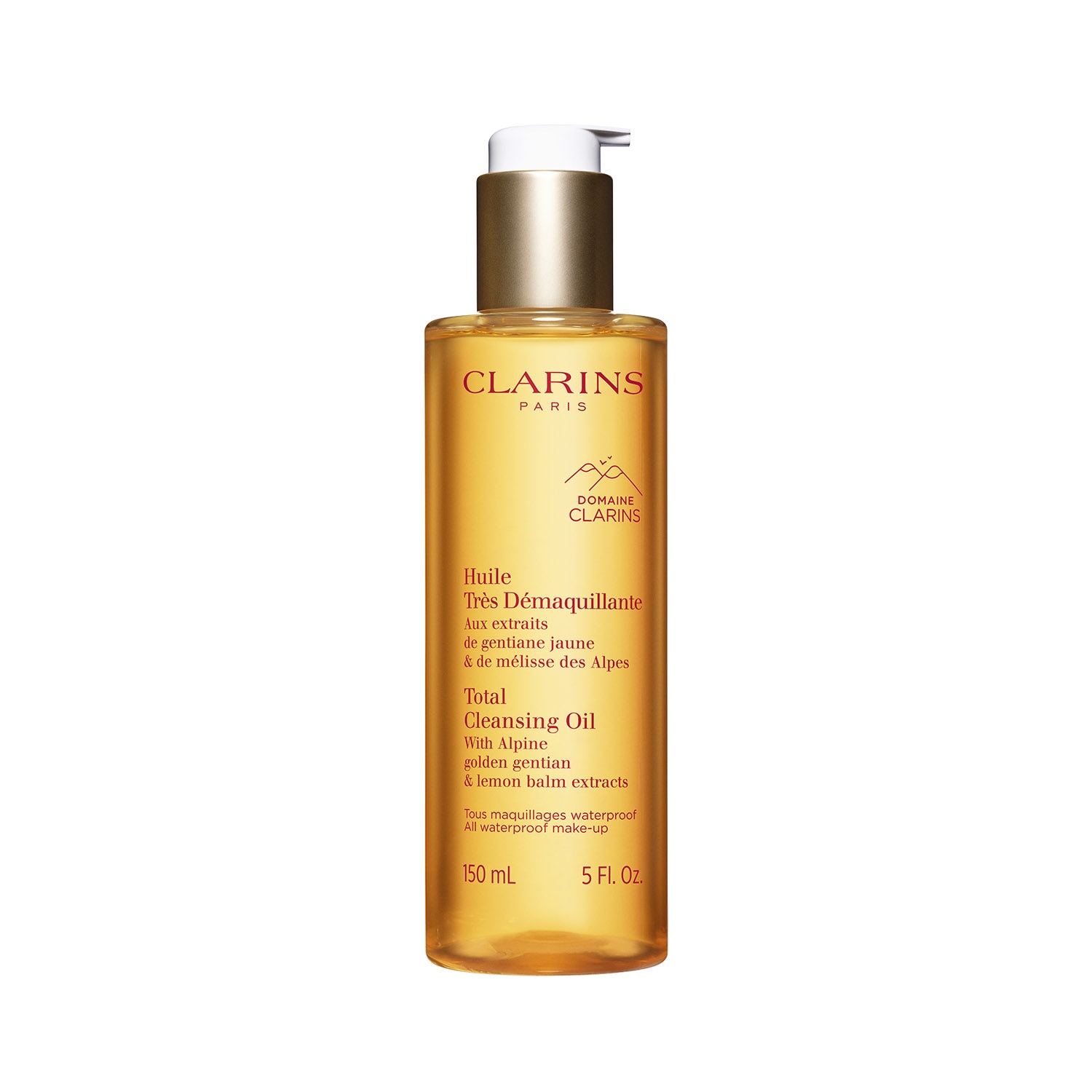 Clarins Huile Très Démaquillante - Olio Detergente 150 ml con Estratti di Genziana e Melissa, Rimuove Make-up Waterproof