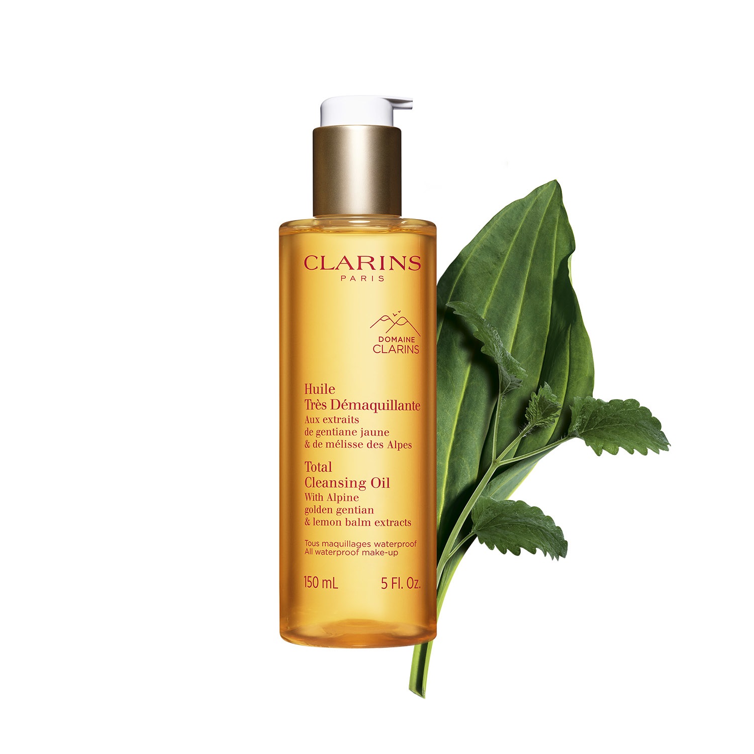 Clarins Huile Très Démaquillante - Olio Detergente 150 ml con Estratti di Genziana e Melissa, Rimuove Make-up Waterproof