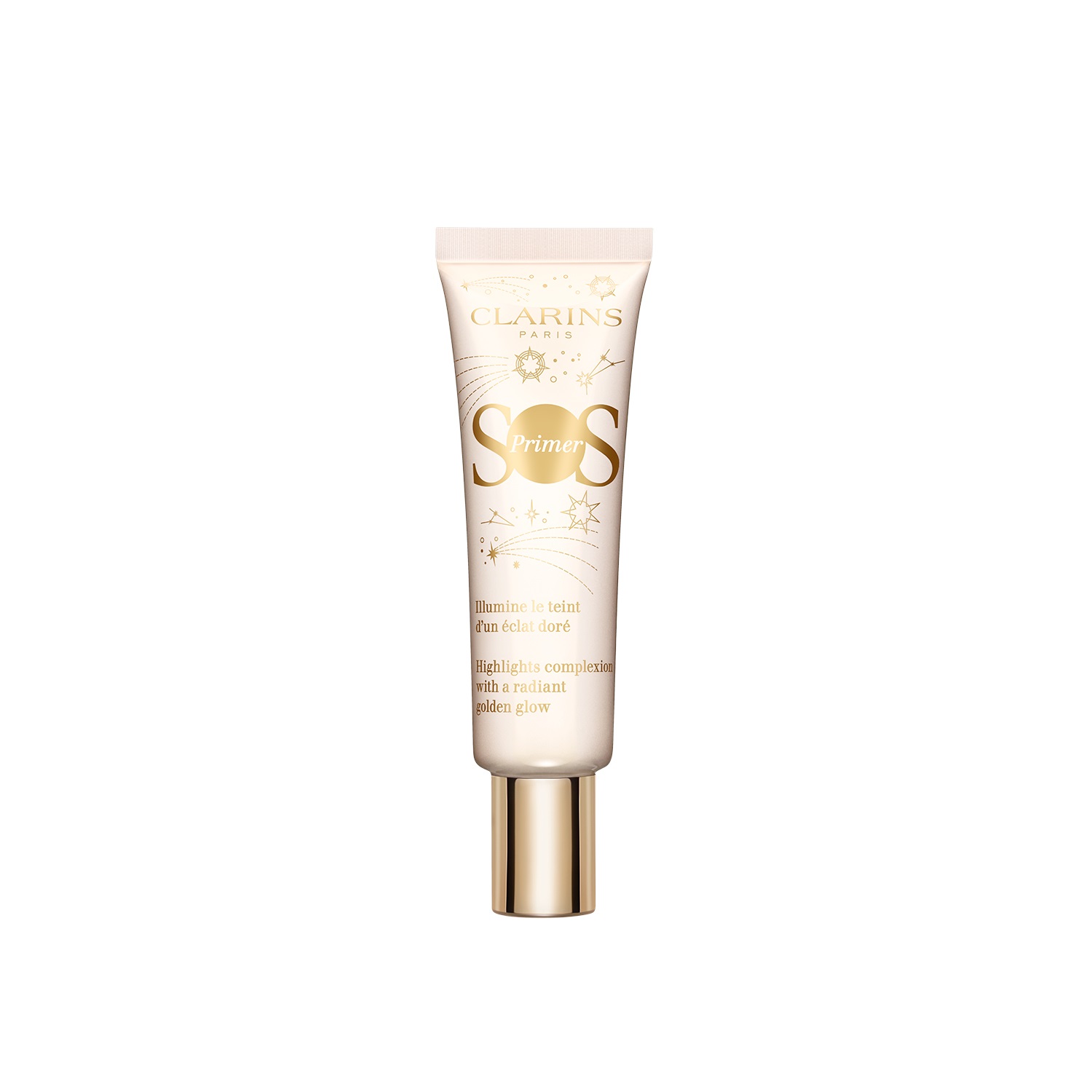 Clarins SOS Primer Golden Glow - Primer Illuminante 30 ml con Riflessi Oro Rosa