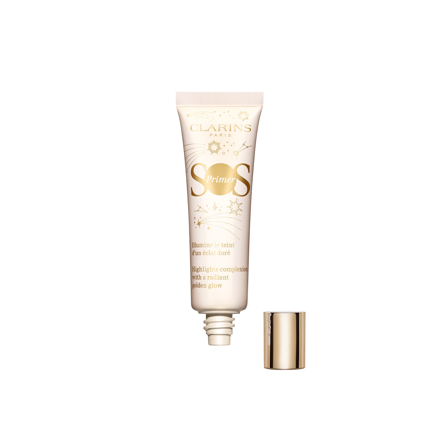 Clarins SOS Primer Golden Glow - Primer Illuminante 30 ml con Riflessi Oro Rosa