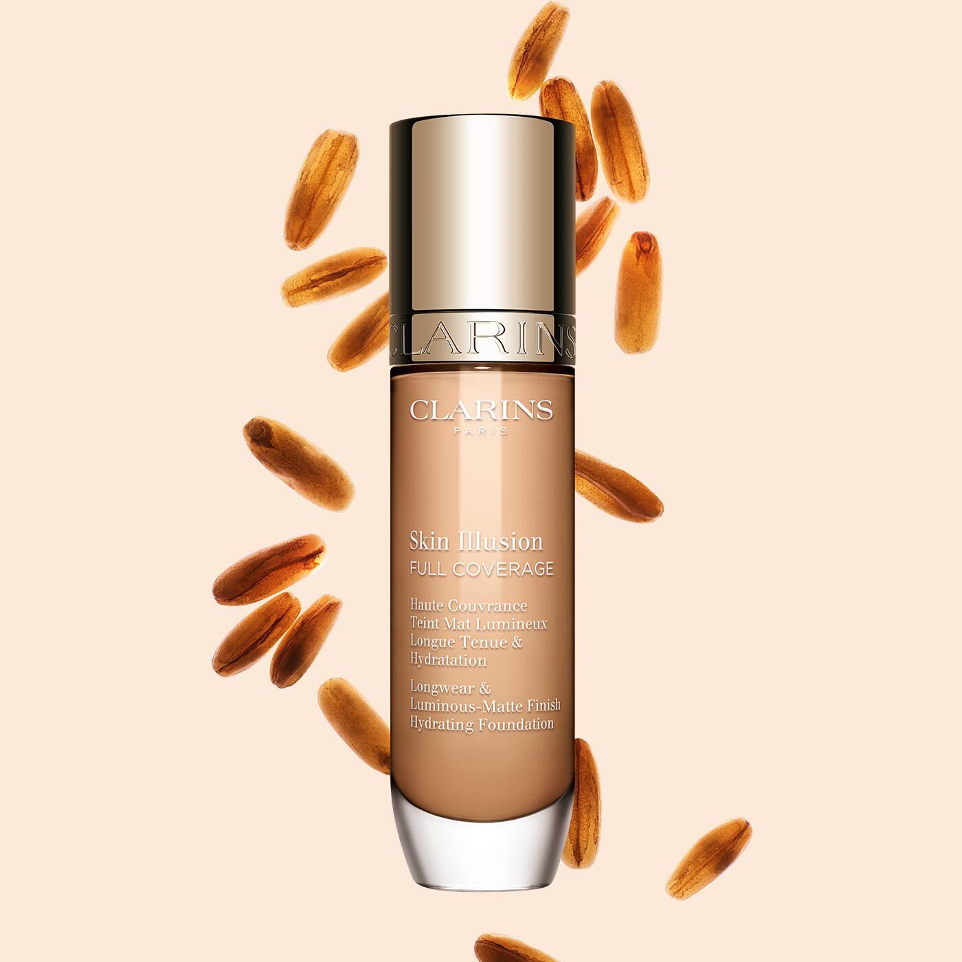 Clarins Skin Illusion Full Coverage Fondotinta Alta Coprenza 108W - 24 Ore di Tenuta e Comfort a Prova di Emozioni