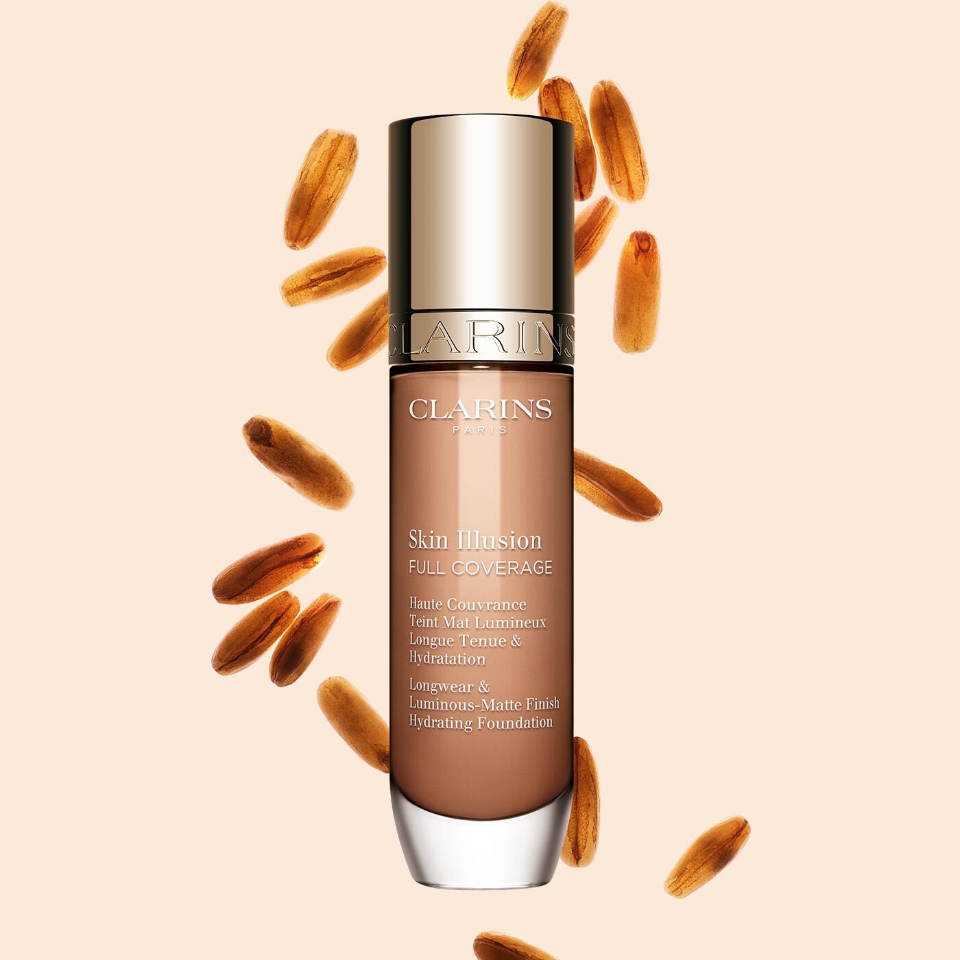 Clarins Skin Illusion Full Coverage Fondotinta Liquido 112C 30 ml - Alta Coprenza, Tenuta 24 Ore, Skin Fit Technology