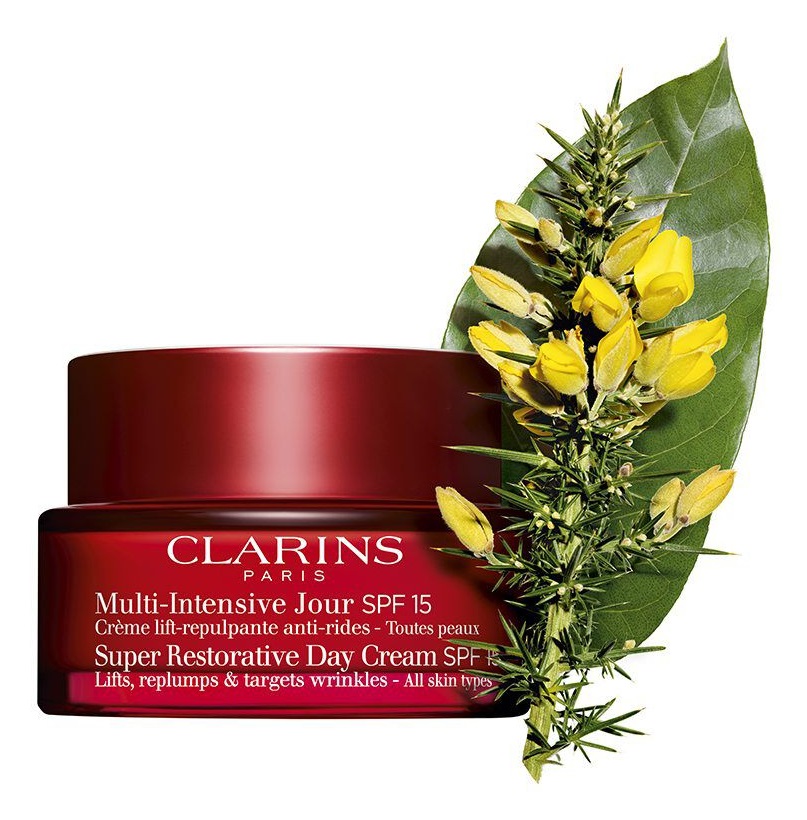 Clarins Multi-Intensive Crema Giorno Antirughe Effetto Lifting SPF 15 per Tutti i Tipi di Pelle 50 ml