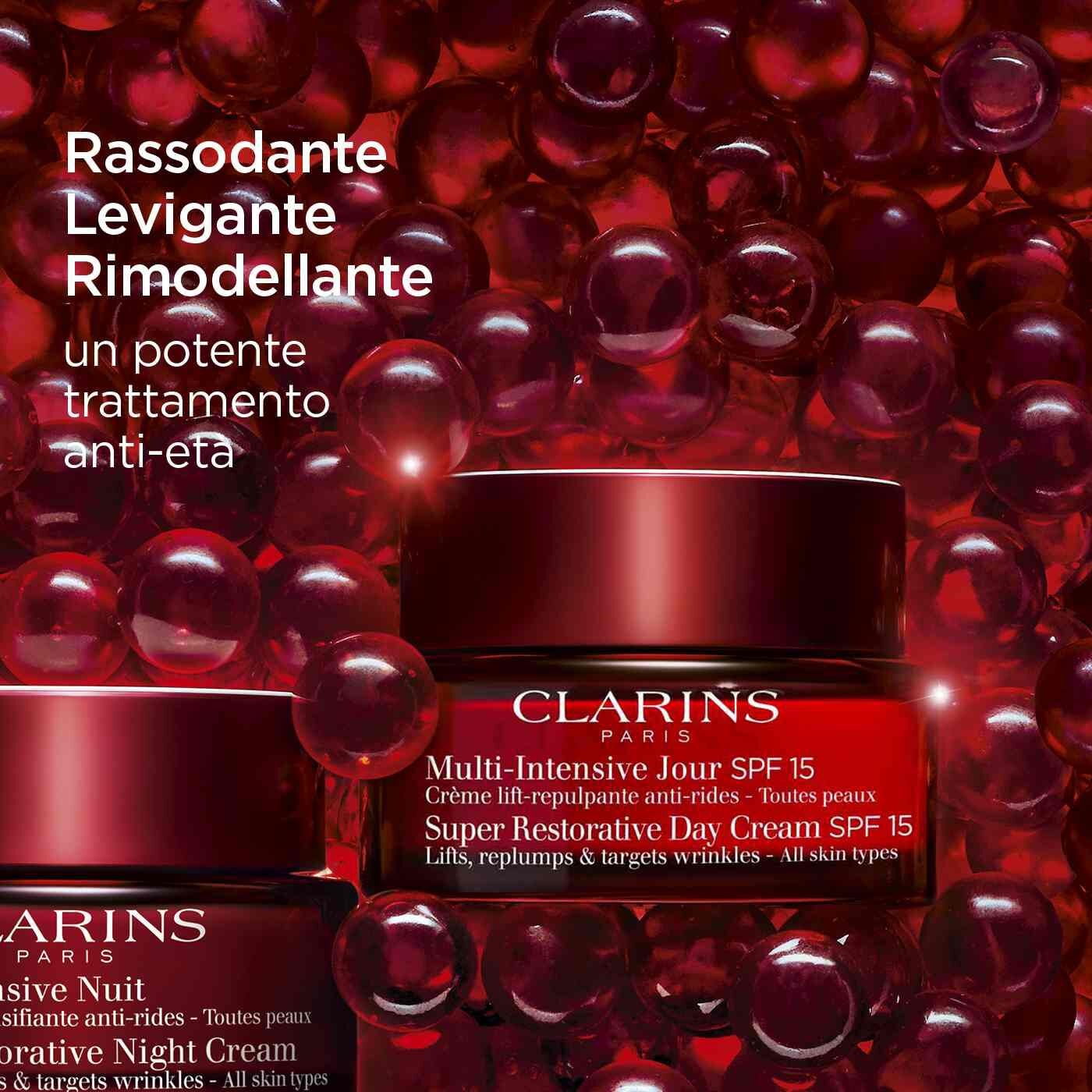 Clarins Multi-Intensive Crema Giorno Antirughe Effetto Lifting SPF 15 per Tutti i Tipi di Pelle 50 ml