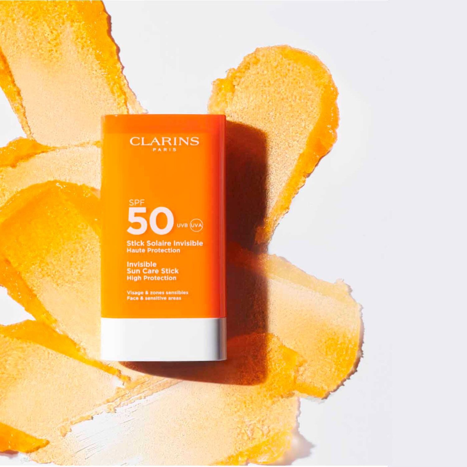 Clarins Stick Solare Invisibile SPF50 17 g - Protezione Alta per Viso e Zone Sensibili