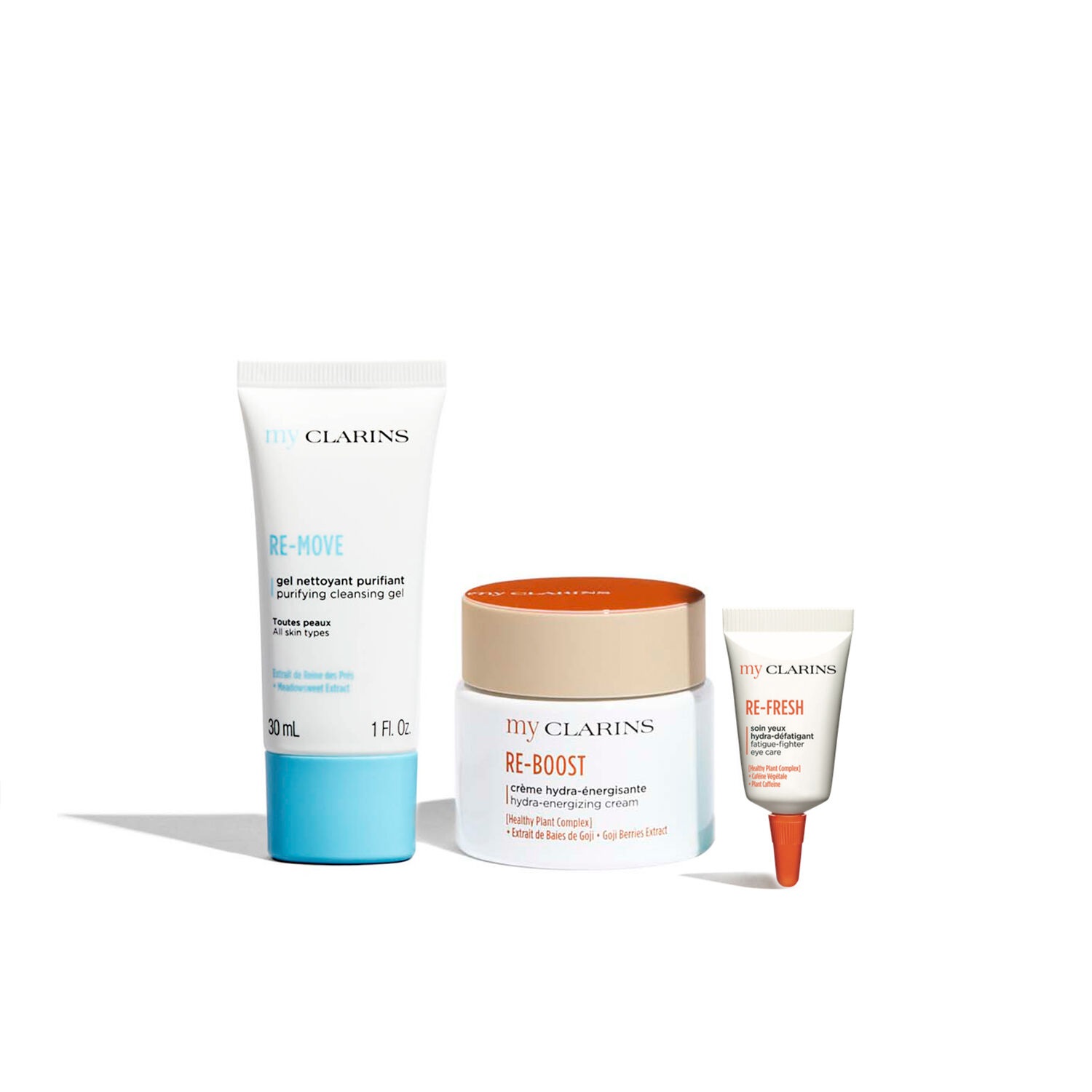 Clarins My Clarins Cofanetto Idratazione Viso & Sguardo - Trattamenti Giorno e Notte Vegani con Molecole Attive di Frutta e Piante