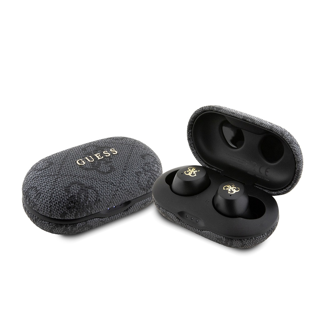 Guess Auricolari TWS ENC 4G - Cuffie Bluetooth con Custodia di Ricarica, Design Elegante e Moderno, Colore Nero