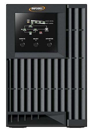 Infosec E4 Value 1000 Gruppo di Continuità (UPS) Doppia Conversione Online 1 kVA 3 Prese IEC con Display LED