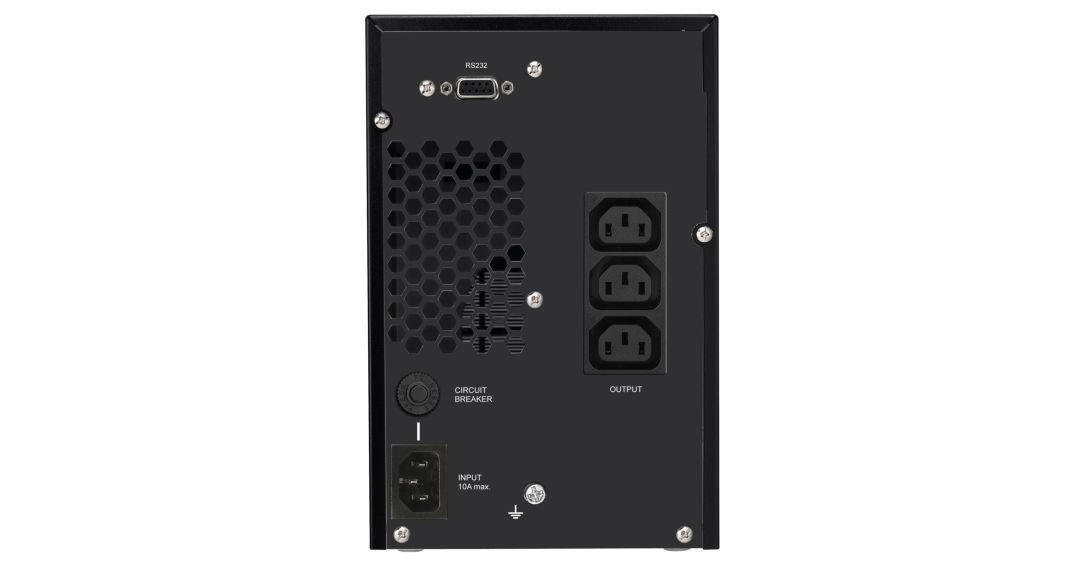 Infosec E4 Value 1000 Gruppo di Continuità (UPS) Doppia Conversione Online 1 kVA 3 Prese IEC con Display LED