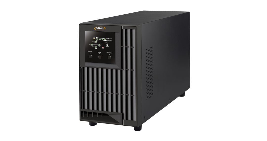Infosec E4 VALUE Gruppo di Continuità (UPS) 2000VA Doppia Conversione Online con Display LED e 4 Prese AC