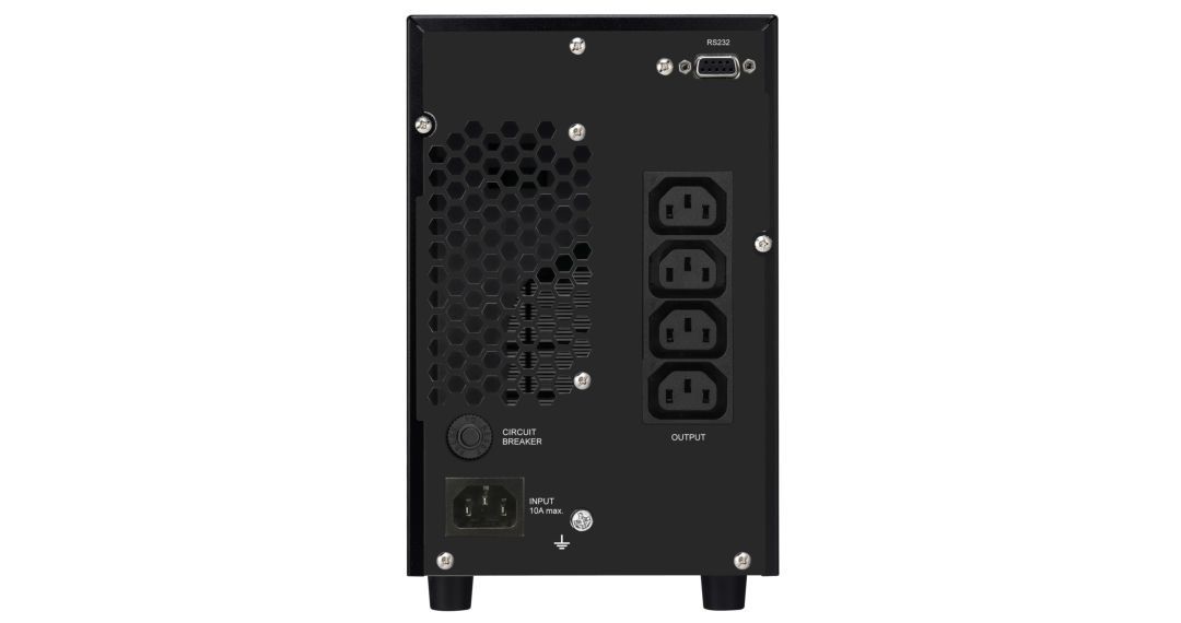 Infosec E4 VALUE Gruppo di Continuità (UPS) 2000VA Doppia Conversione Online con Display LED e 4 Prese AC