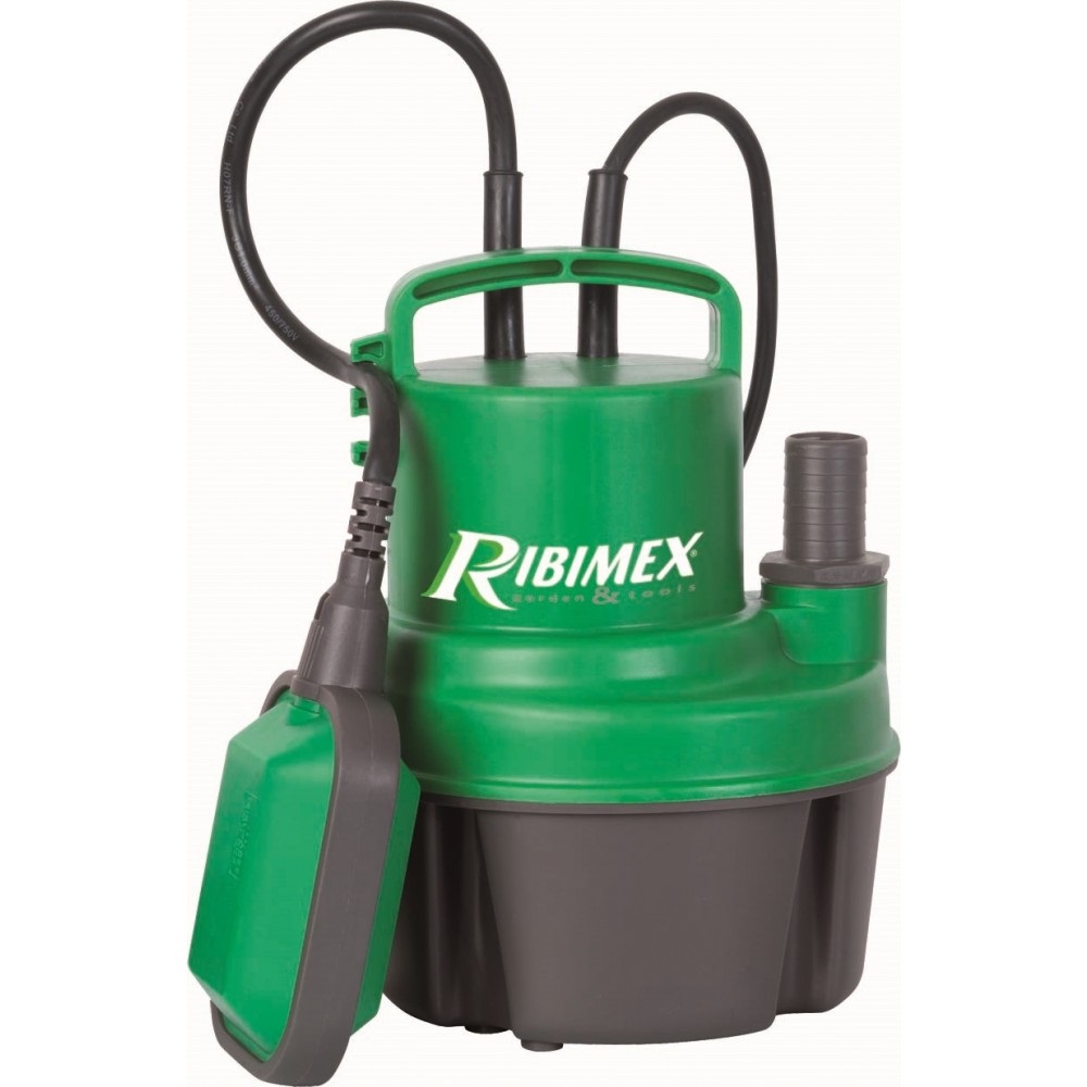 Ribimex PRPVC249 Pompa Sommersa per Acque Chiare - 250 W, Portata 4600 L/h, Profondità Max 5 m, Prevalenza 7 m, Particelle fino a 3 mm, con Interruttore a Galleggiante Automatico