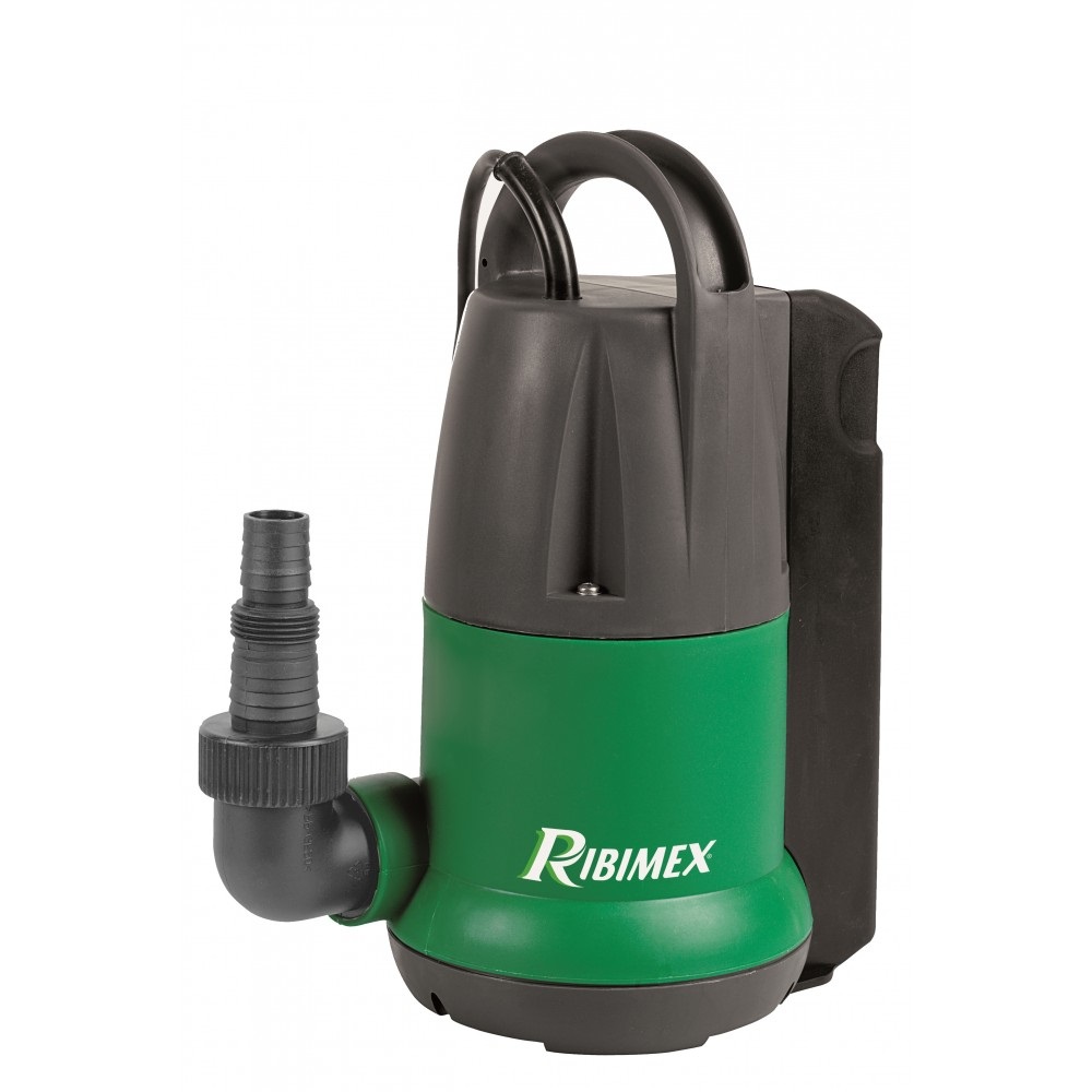 Ribimex PRPVC350A Pompa Sommersa per Acque Chiare - 400 W, Portata 7.000 L/h, Profondità Max 7 m, Prevalenza 8 m, Galleggiante Integrato, Modalità Manuale/Automatica