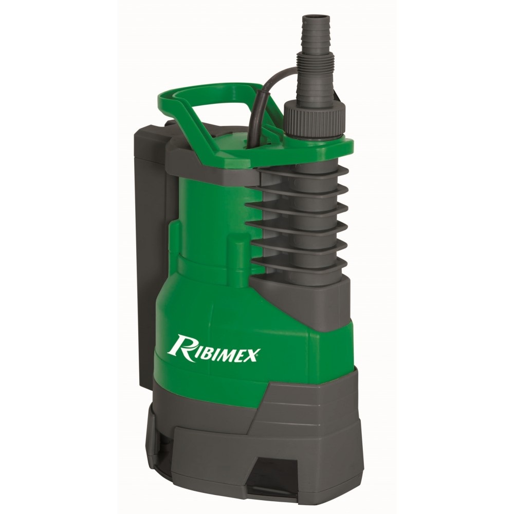Ribimex PRPVC753AS Pompa Sommersa per Acque Scure - 750W, Portata 13.500L/h, Profondità Max 7m, Prevalenza 8m, Galleggiante Integrato, Modalità Manuale/Automatica