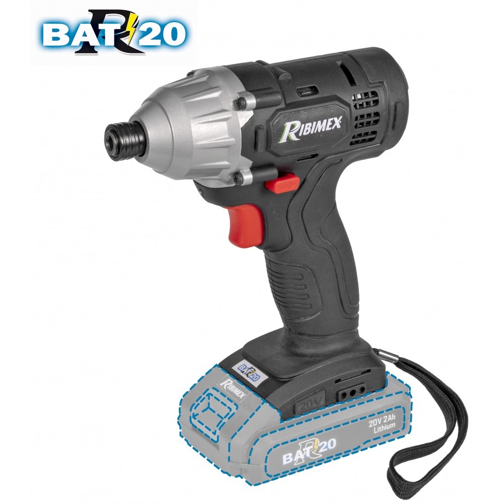 Ribimex PRBAT20/VCSB Avvitatore a Percussione 20V - Ideale per Avvitamento e Svitamento Ripetitivo