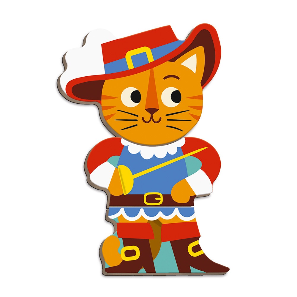 Janod J02588 Gioco Educativo Magnetico - 40 Pezzi, Sviluppo della Motricità Fine e dell'Immaginazione, Rettangolare, Multicolore (Giallo/Rosso), Da 3 Anni