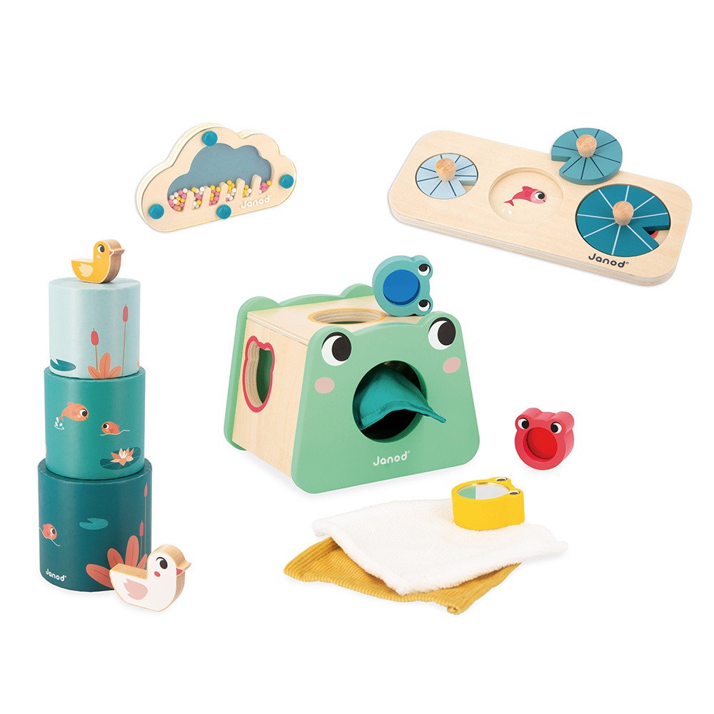 Janod - Set di Giocattoli Sensoriali per Bambini 12 Mesi - Sviluppo dei Sensi e Apprendimento