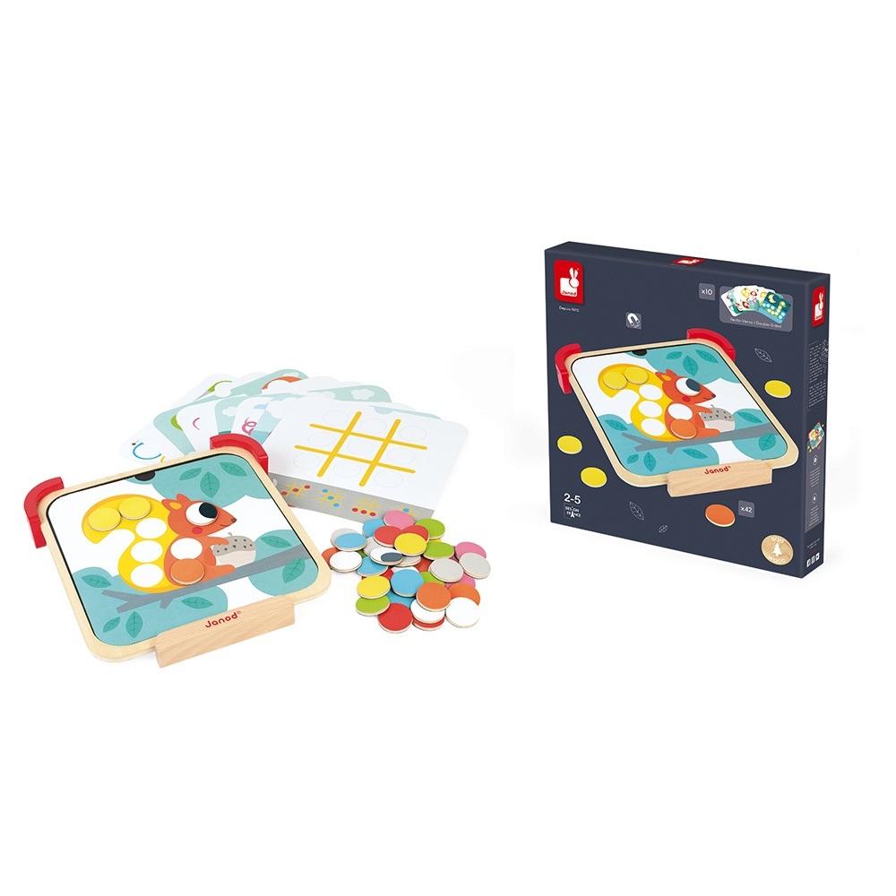Janod I Learn Colours - Giocattolo Educativo Magnetico in Legno per Bambini dai 2 ai 5 Anni