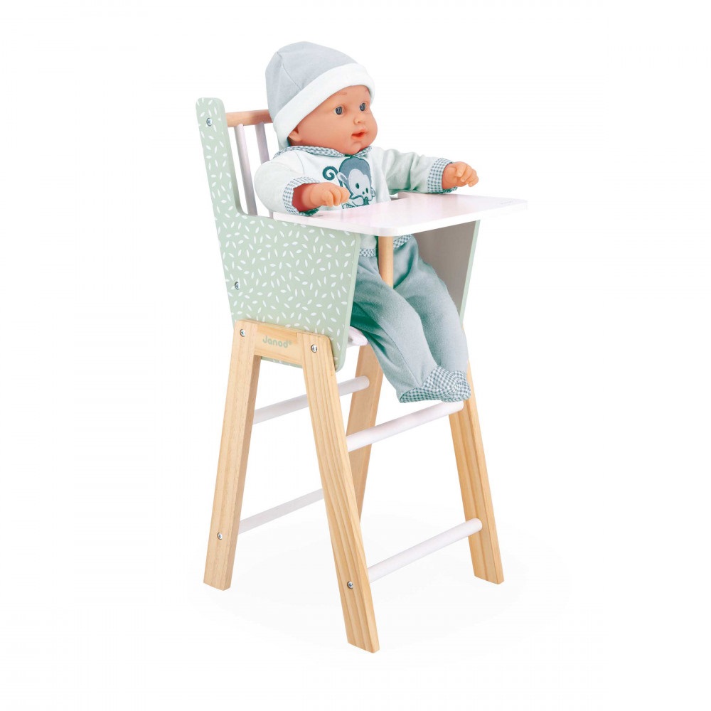Janod Seggiolone Zen in Legno FSC - Accessorio per Bambole fino a 42 cm - Giocattolo di Imitazione per Bambini dai 3 Anni