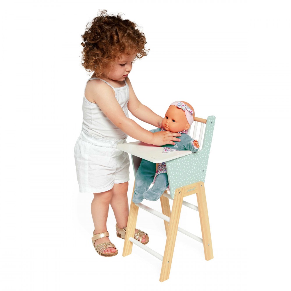Janod Seggiolone Zen in Legno FSC - Accessorio per Bambole fino a 42 cm - Giocattolo di Imitazione per Bambini dai 3 Anni