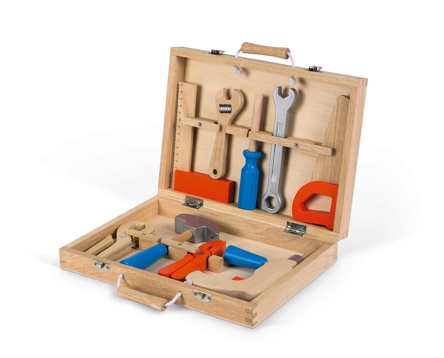 Janod Brico'Kids Kit Attrezzi in Legno - Gioco di Imitazione con 9 Accessori Inclusi per Bambini dai 3 Anni