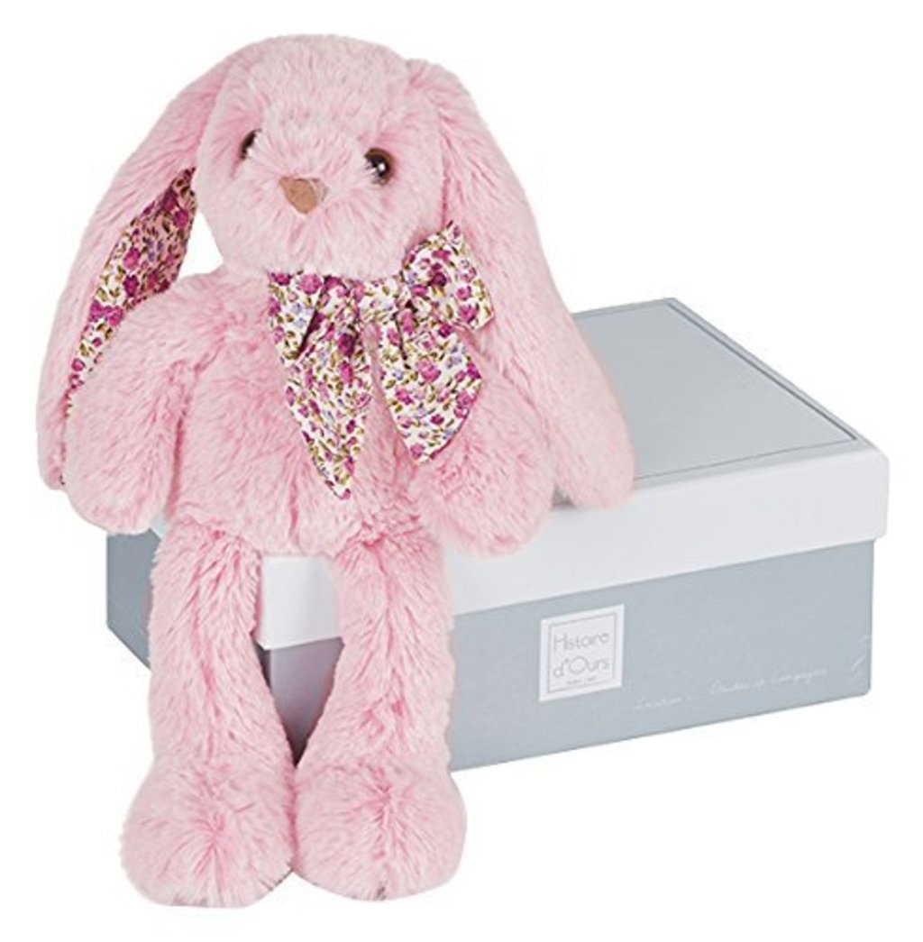 Histoire d'ours Nature HO2435 - Peluche Coniglio Rosa Morbido 40 cm, Compagno di Gioco e Decorazione