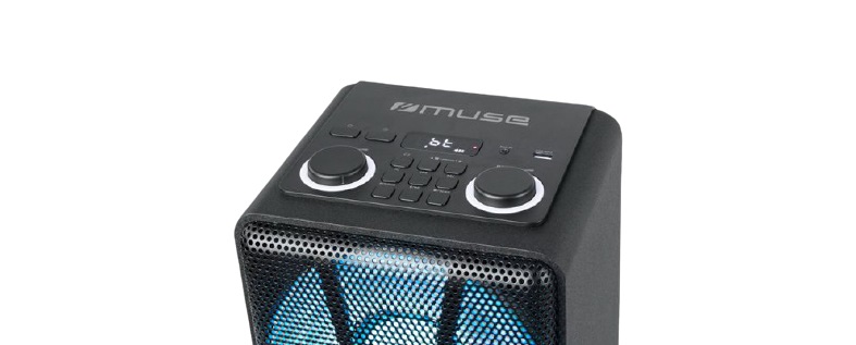 Muse M-1805 DJ Mini Sistema Party Box Bluetooth 150W con Luce Multicolore e Batteria