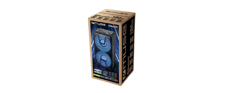 Muse M-1805 DJ Mini Sistema Party Box Bluetooth 150W con Luce Multicolore e Batteria