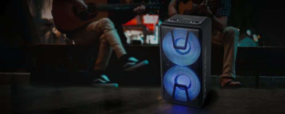 Muse M-1805 DJ Mini Sistema Party Box Bluetooth 150W con Luce Multicolore e Batteria