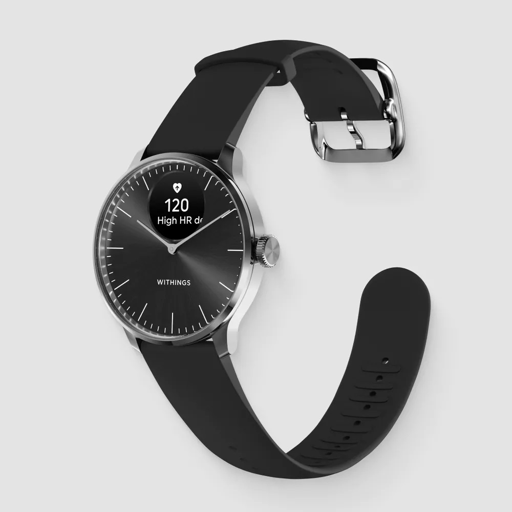 Withings ScanWatch Light 37 mm - Smartwatch Ibrido con Monitoraggio Cardiaco 24/7, GPS Connesso, Impermeabile fino a 50m, Autonomia di 30 Giorni, Compatibile con Android e Apple