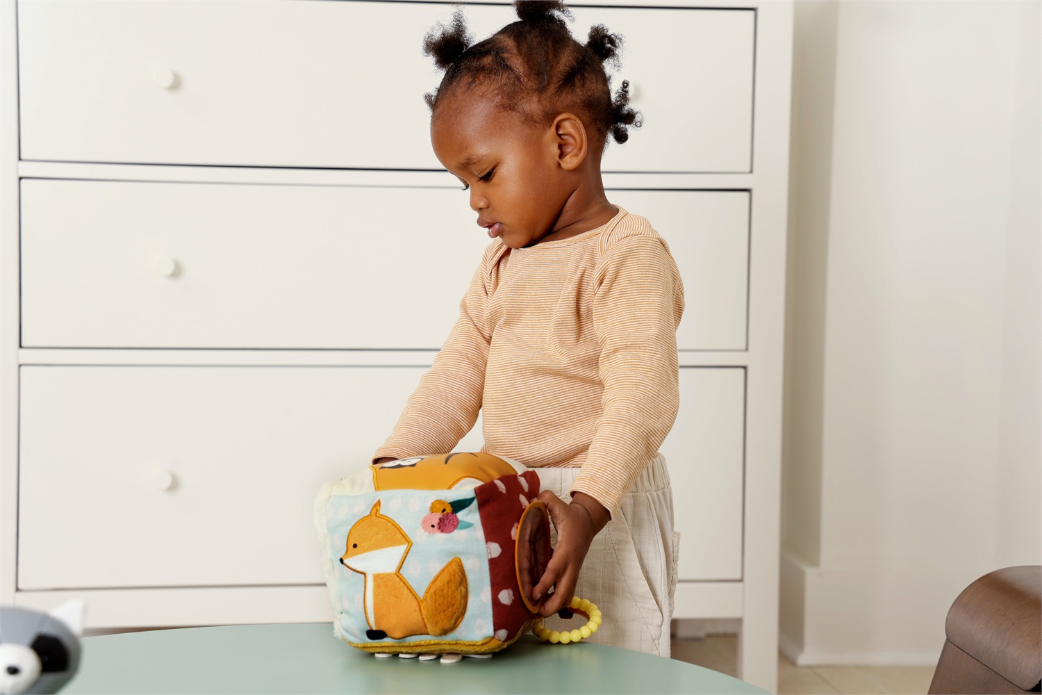 Little Big Friends Cubo Attività Morbido - Giocattolo Educativo per Neonati con Texture, Suoni e Specchio