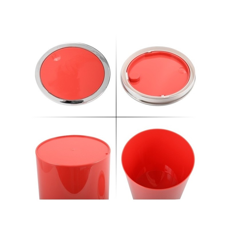 MSV Pattumiera a Pedale Kamaka 6L con Coperchio Basculante - Design Elegante per Bagni e Cucine - Rosso