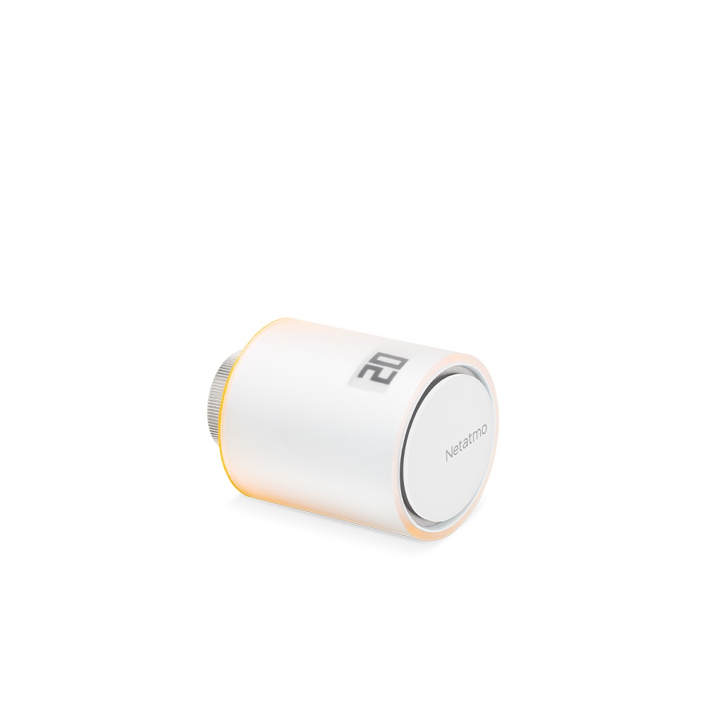 Netatmo Valvola Termostatica Intelligente Aggiuntiva per Termosifoni - Wifi, Bianco, Controllo Temperatura 5-30°C, Compatibile con Vari Adattatori