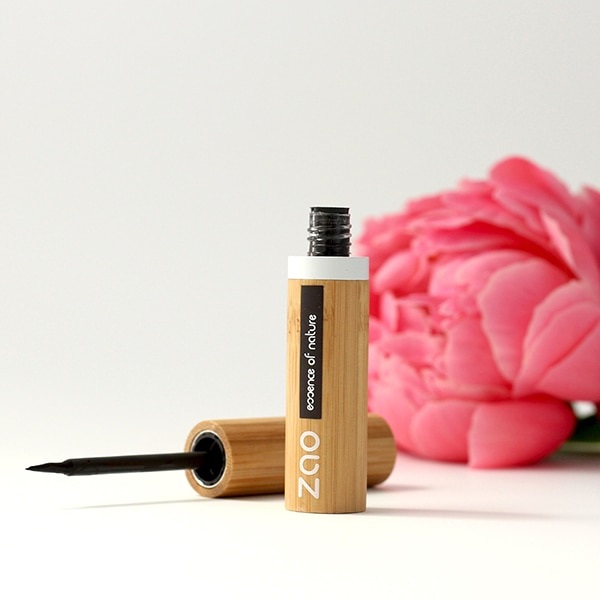 ZAO Eyeliner di Bambù No. 066 - Nero Intenso, 4,5 g, Punta in Feltro, Ricaricabile, 100% Naturale e Vegano