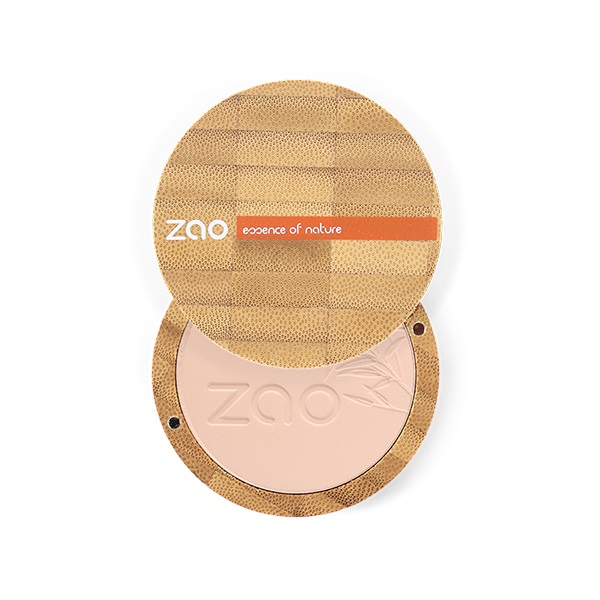 ZAO Polvere Compatta Bio 9 gr - Colore Capuccino n. 304, Unifica e Opacizza la Carnagione