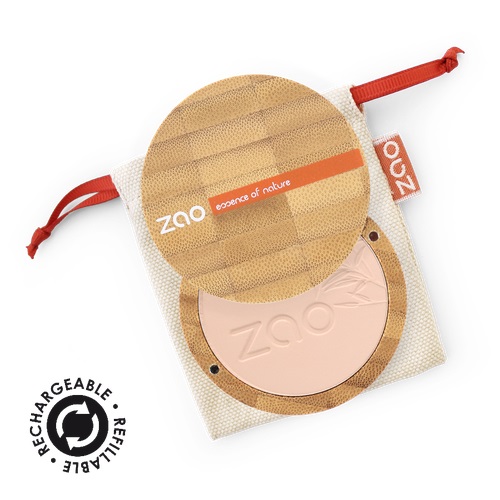 ZAO Polvere Compatta Bio 9 gr - Colore Capuccino n. 304, Unifica e Opacizza la Carnagione